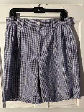 Polo Ralph Lauren Red, White And Blue Plaid Tyler Shorts Men’s Size 33